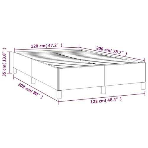 Sengeramme 120x200 cm stof cremefarvet