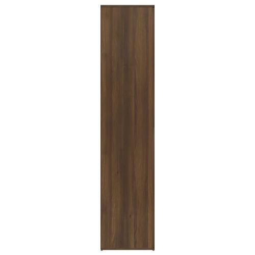 Skoskab 80x39x178 cm konstrueret træ brun egetræsfarve