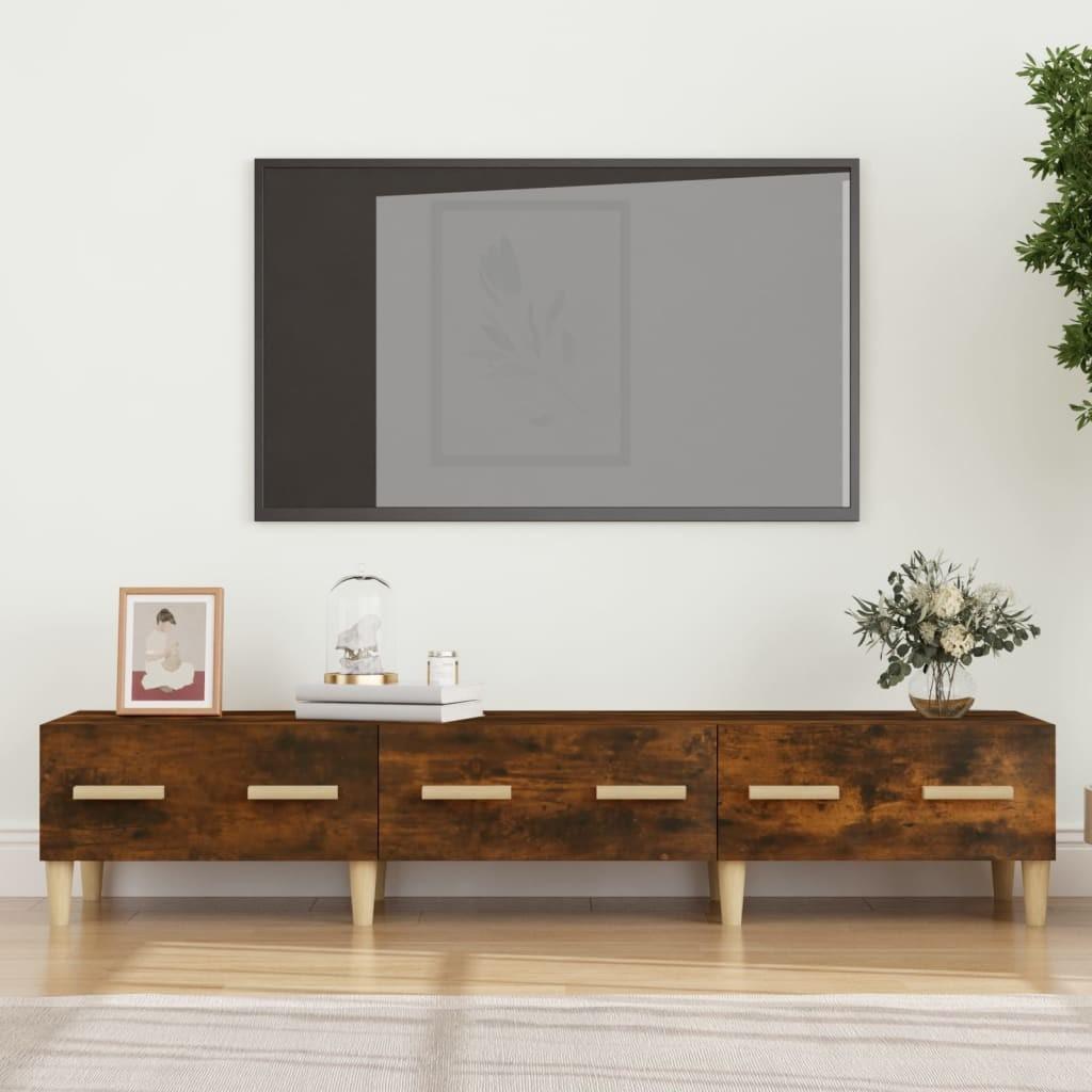 Tv-bord 150x34,5x30 cm konstrueret træ røget egetræsfarve