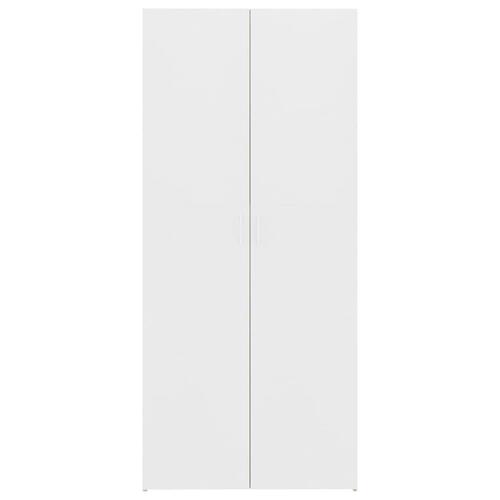 Skab 80 x 35,5 x 180 cm spånplade hvid sonoma-egetræsfarve