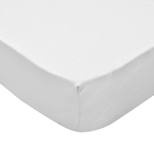 Tilpasset lagen til madras 2 stk. 120 x 200 - 130 x 200 cm bomuldsjersey hvid