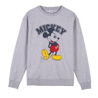 Unisex Sweaters uden Hætte Mickey Mouse Grå S