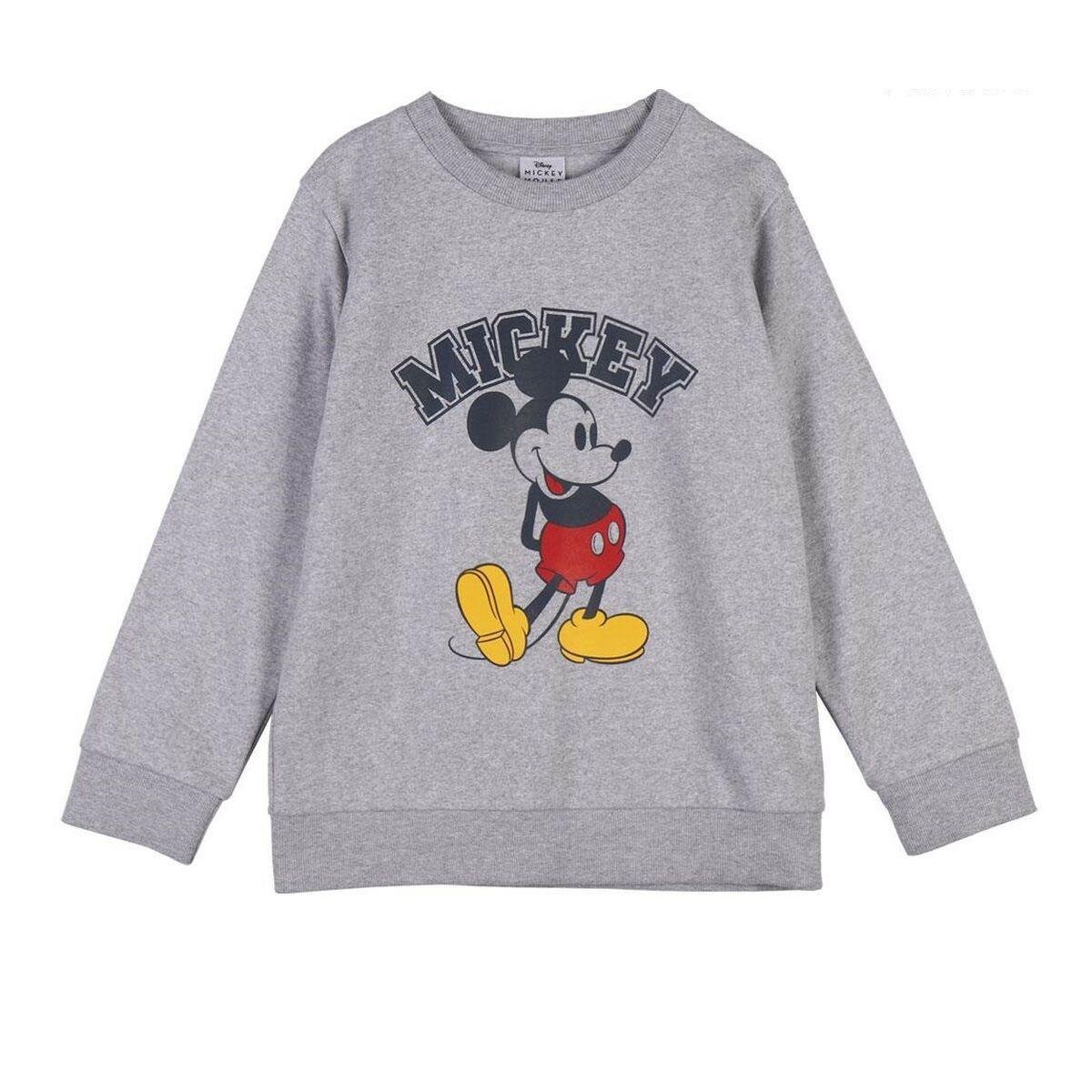 Sweaters uden Hætte til Børn Mickey Mouse Grå 12 år