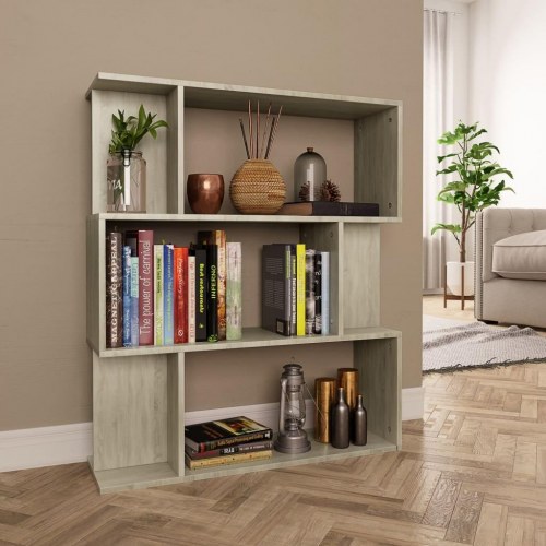Bogreol og rumdeler 80 x 24 x 96 cm i sonoma-eg