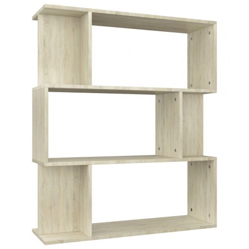 Bogreol og rumdeler 80 x 24 x 96 cm i sonoma-eg