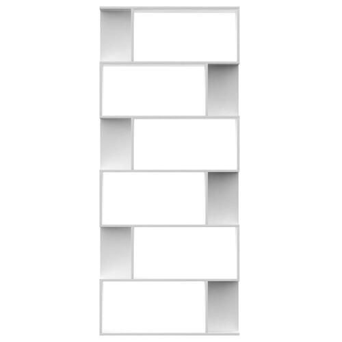 Bogskab/rumdeler 80 x 24 x 192 cm spånplade hvid