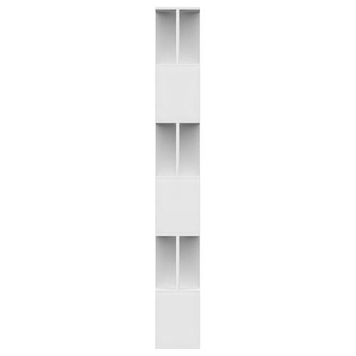 Bogreol/rumdeler 80x24x192 cm konstrueret træ hvid