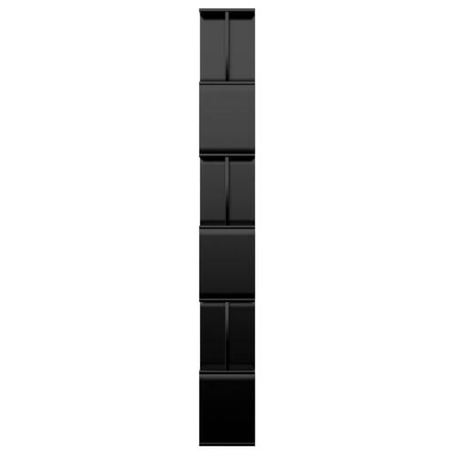 Bogskab/rumdeler 80 x 24 x 192 cm spånplade sort højglans