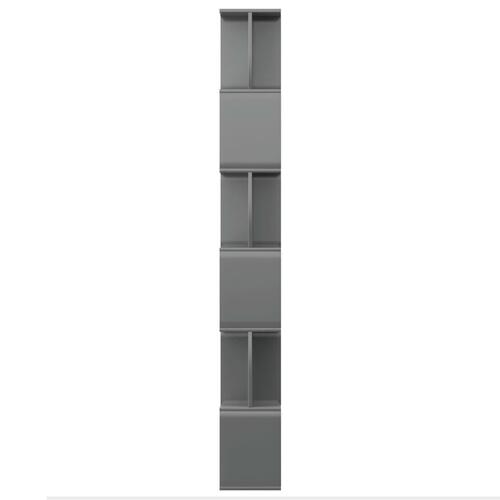 Bogskab/rumdeler 80 x 24 x 192 cm spånplade grå højglans