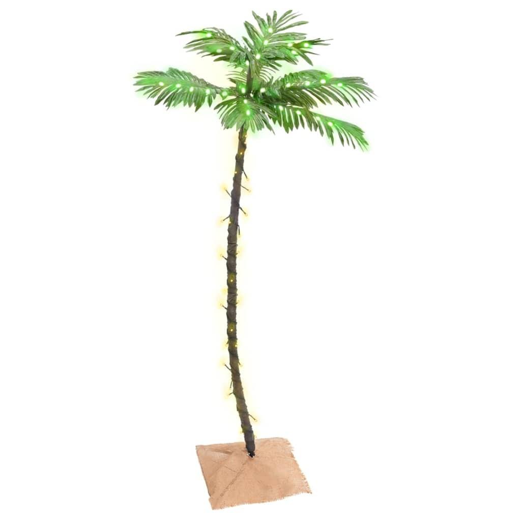 LED-palmetræ 150 cm 88 LED'er varmt hvidt lys hvid