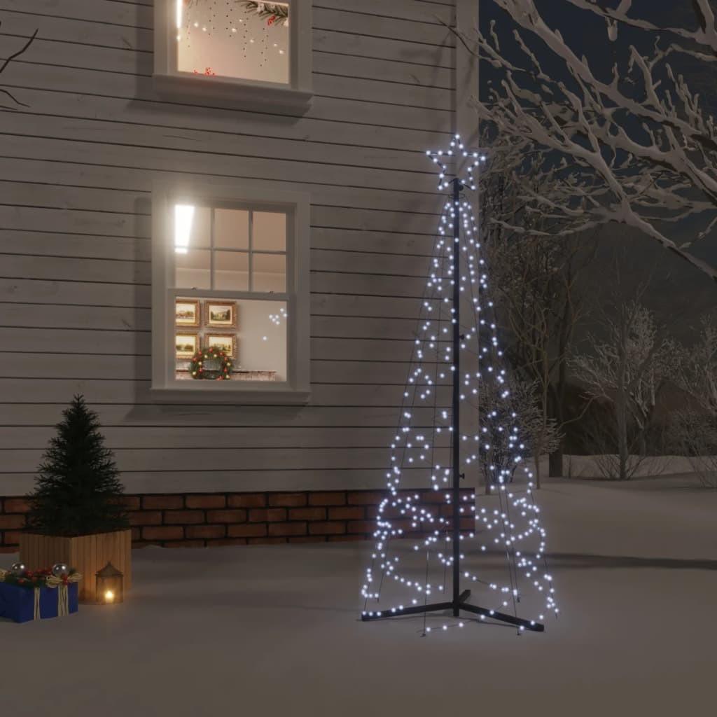 Kegleformet juletræ 70x180 cm 200 LED'er kold hvid