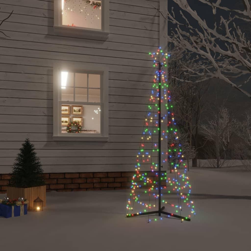 Kegleformet juletræ 70x180 cm 200 LED'er flerfarvet