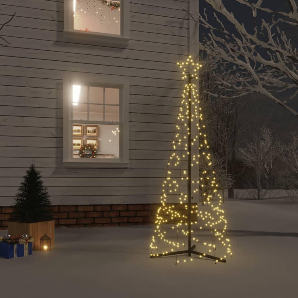 Kegleformet juletræ 70x180 cm 200 LED'er varmt hvid