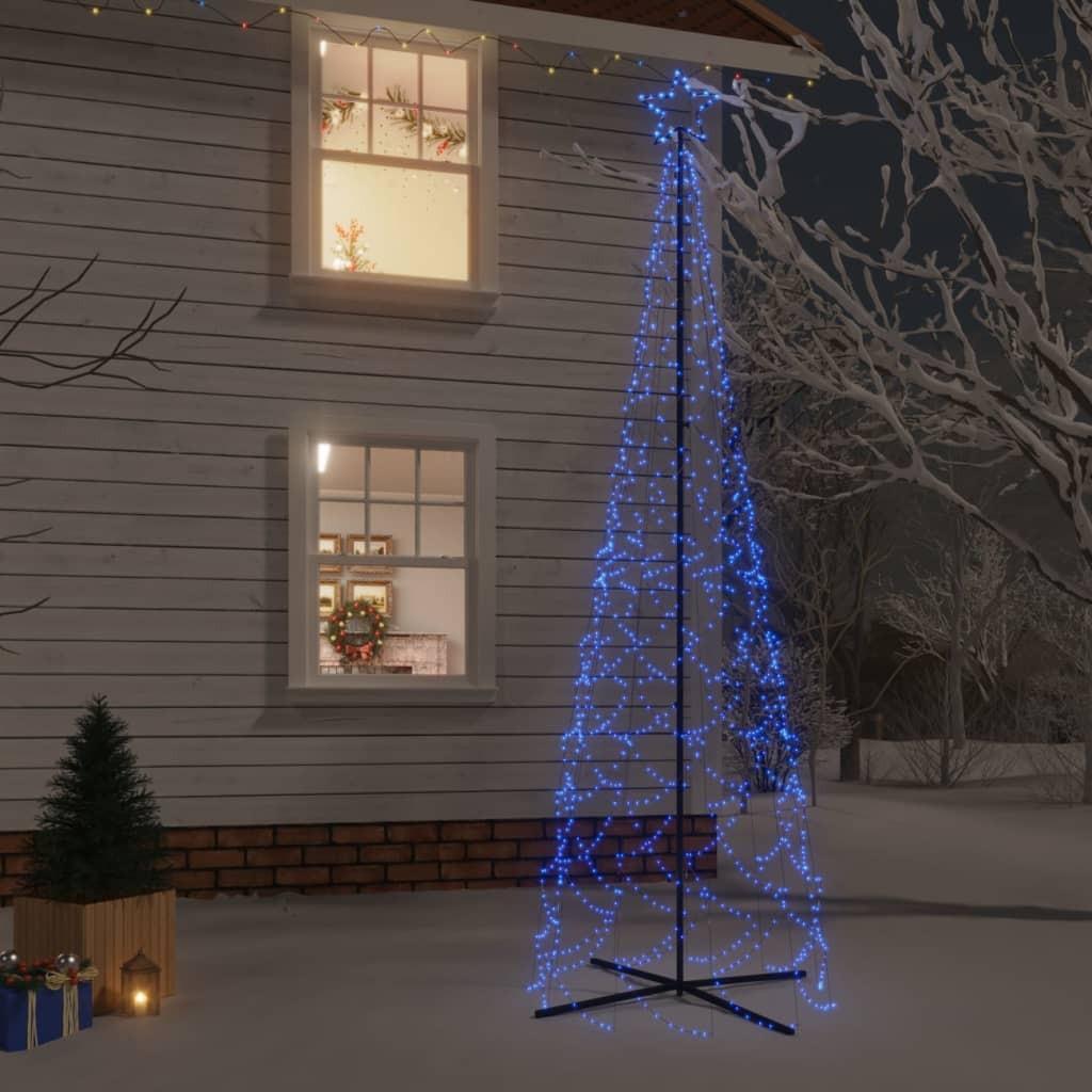 Kegleformet juletræ 100x300 cm 500 LED'er blåt lys
