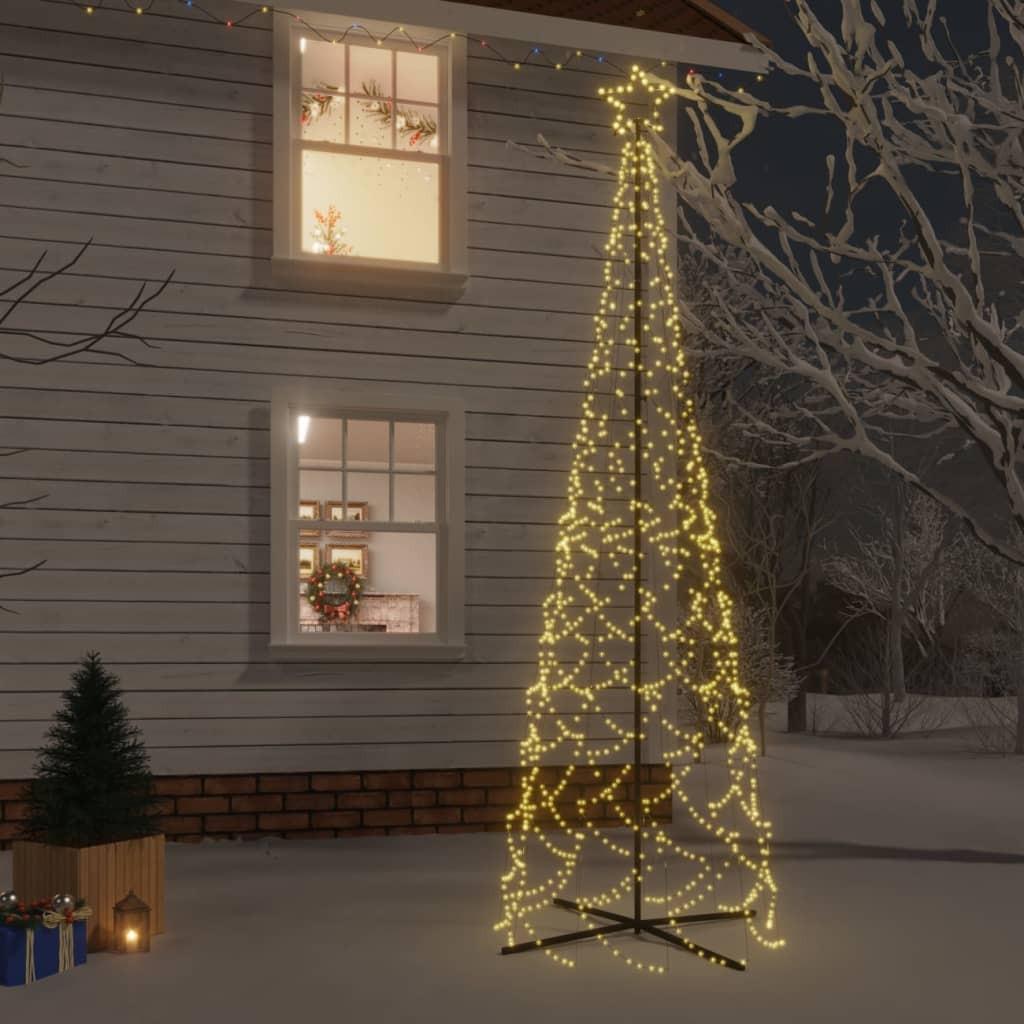Kegleformet juletræ 100x300 cm 500 LED'er varmt hvidt lys