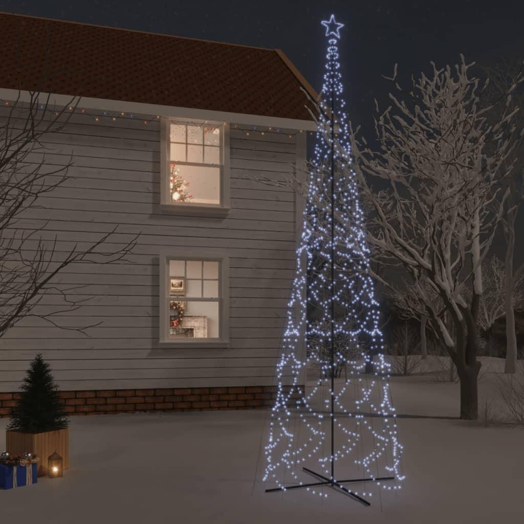 Kegleformet juletræ 230x800 cm 3000 LED'er koldt hvidt lys