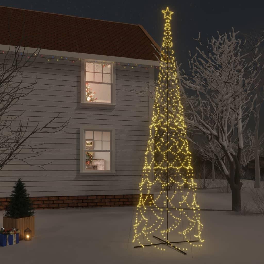 Kegleformet juletræ 230x800 cm 3000 LED'er varmt hvidt lys