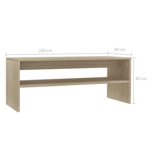 Sofabord 100x40x40 cm konstrueret træ sonoma-eg
