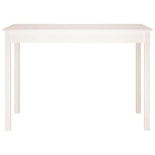 Spisebord 110x55x75 cm massivt fyrretræ hvid