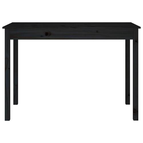Spisebord 110x55x75 cm massivt fyrretræ sort