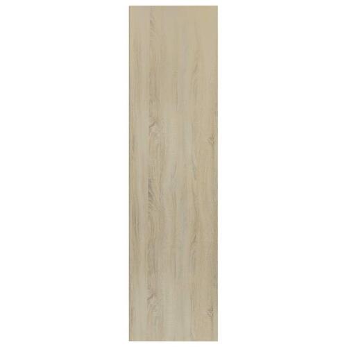 Bogreol/tv-bord 36x30x114 cm konstrueret træ hvid og sonoma-eg
