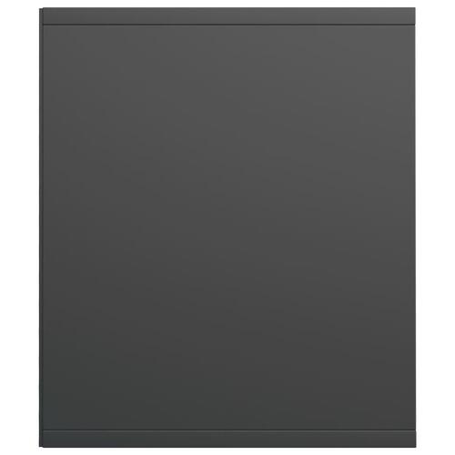 Bogreol/tv-bord 36x30x143 cm konstrueret træ grå