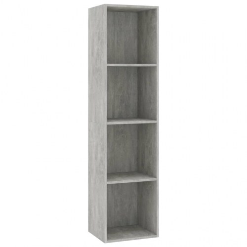 Bogreol/tv-bord 36×30×143 cm i konstrueret træ - betongrå