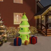 Oppusteligt juletræ med LED-lys 240 cm