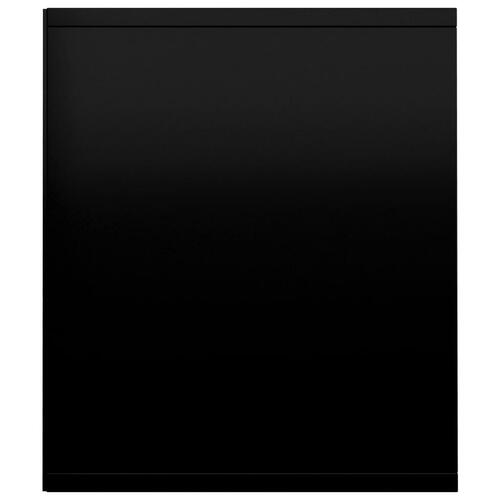 Bogreol/tv-bord 36x30x143 cm konstrueret træ sort højglans