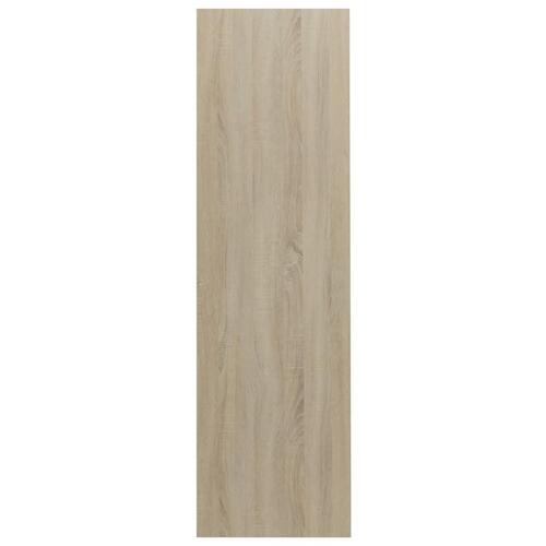 Bogreol 97,5x29,5x100 cm konstrueret træ hvid og sonoma-eg