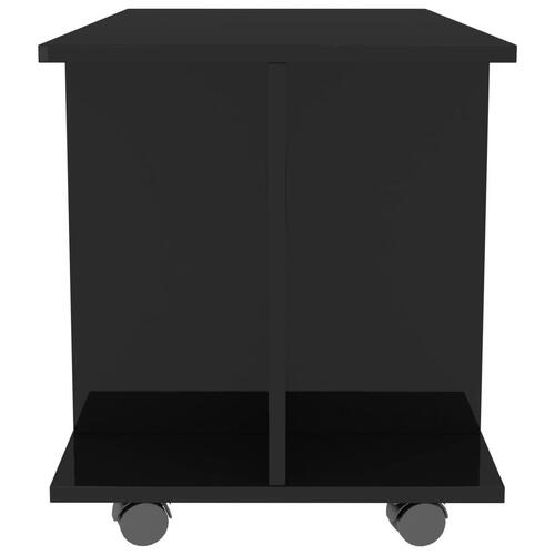 Tv-skab med hjul 80 x 40 x 40 cm spånplade sort højglans