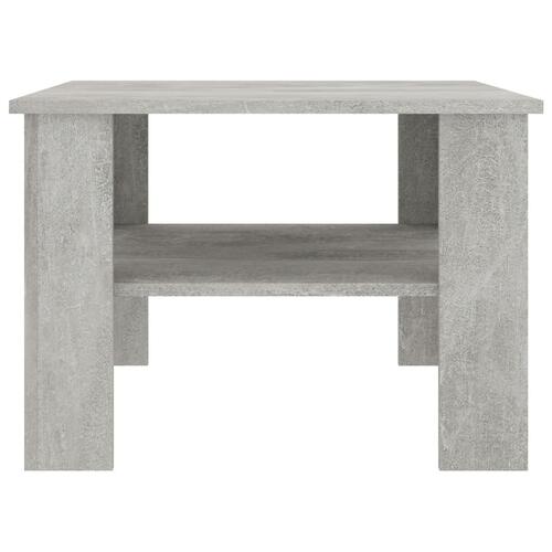 Sofabord 60x60x42 cm konstrueret træ betongrå