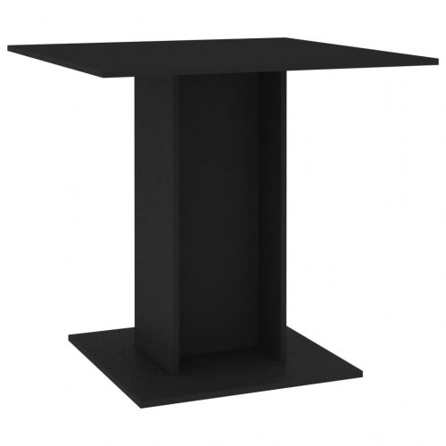 Spisebord 80 × 80 × 75 cm i konstrueret træ - sort