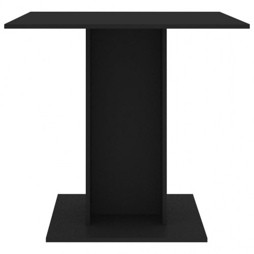 Spisebord 80 × 80 × 75 cm i konstrueret træ - sort