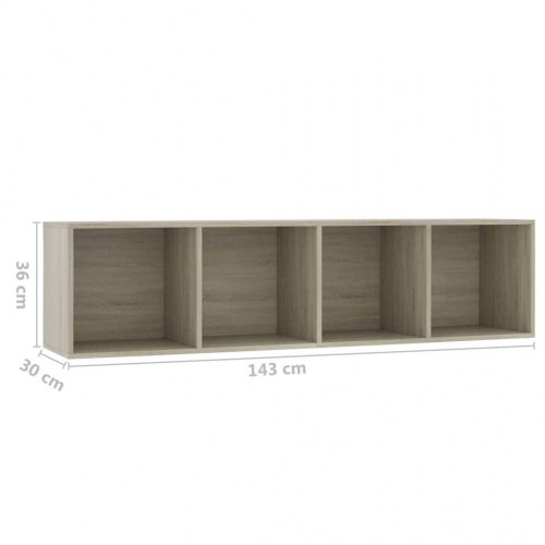 Bogskab / tv-skab - sonoma eg, 143 × 30 × 36 cm