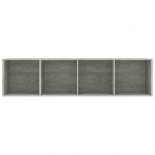 Bogskab/tv-skab - betongrå 143×30×36 cm med 4 rum