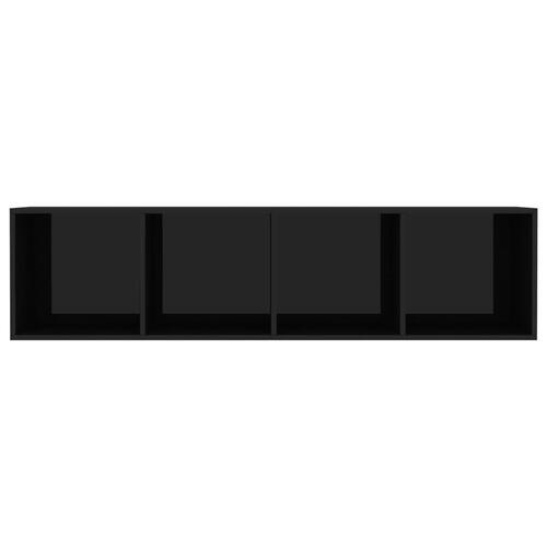 Bogskab/tv-skab 143 x 30 x 36 cm sort højglans