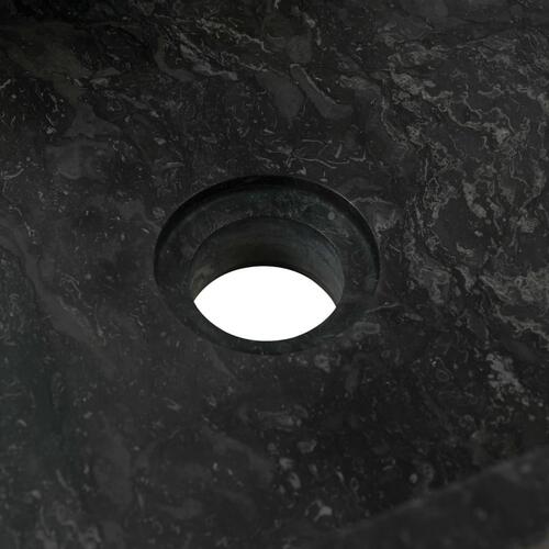 Håndvask 45x30x12 cm marmor sort højglans