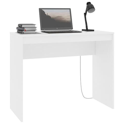 Skrivebord 90x40x72 cm konstrueret træ hvid