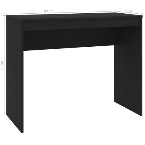 Skrivebord 90x40x72 cm konstrueret træ sort