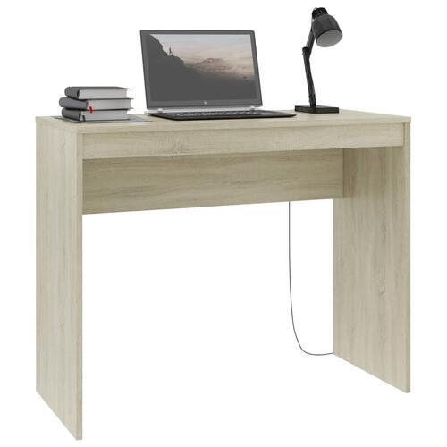 Skrivebord 90x40x72 cm konstrueret træ sonoma-eg