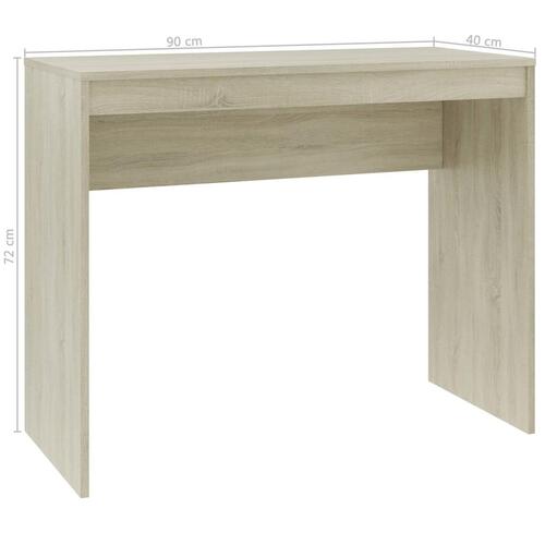Skrivebord 90x40x72 cm konstrueret træ sonoma-eg