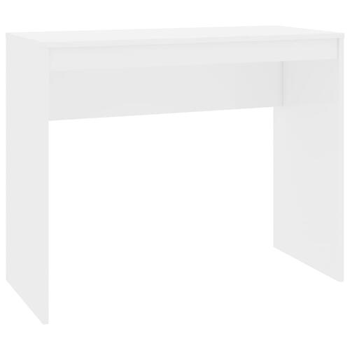 Skrivebord 90x40x72 cm konstrueret træ hvid højglans