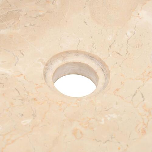 Håndvask 45x30x12 cm marmor cremefarvet højglans