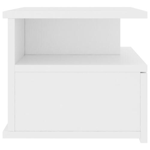 Svævende natborde 2 stk. 40 x 31 x 27 cm spånplade hvid