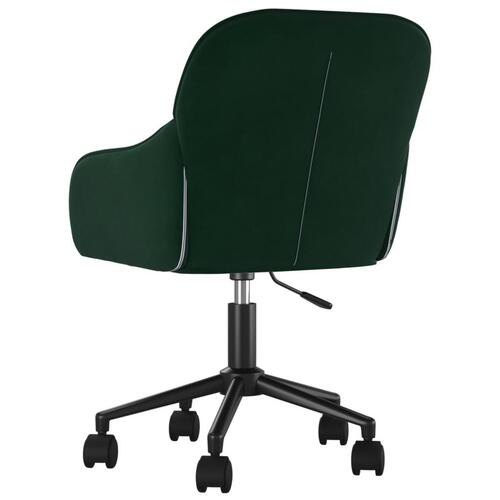 Drejelig kontorstol fløjl mørkegrøn
