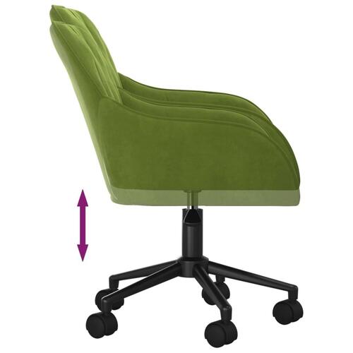 Drejelig kontorstol fløjl lysegrøn