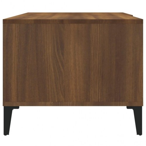 Sofabord 90x50x40 cm konstrueret træ brun egetræsfarve