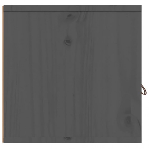Vægskabe 2 stk. 80×30×30 cm - massivt fyrretræ, grå