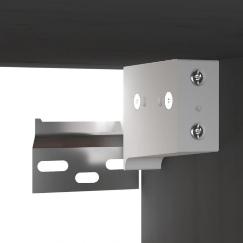 Vægskabe 2 stk. 80×30×30 cm - massivt fyrretræ, grå